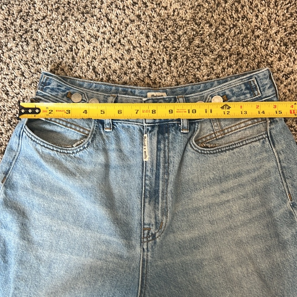 VGUC Madewell x Molly Dickson cutout baggy straight jeans. Size 28. - Picture 8 of 11